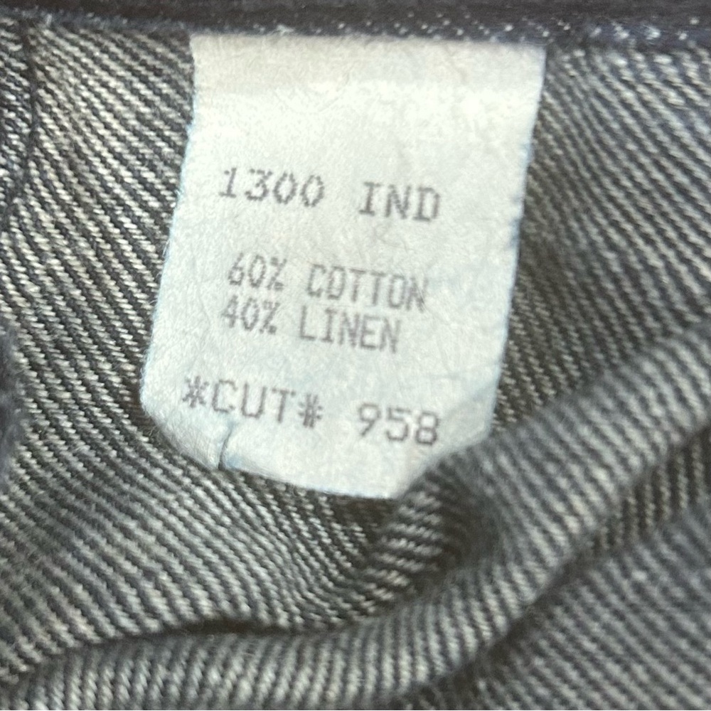 J Brand Wide Leg Flare Jeans Sz 28 Dark Wash Y2K Made in USA Cotton Linen Denim - Picture 13 of 14